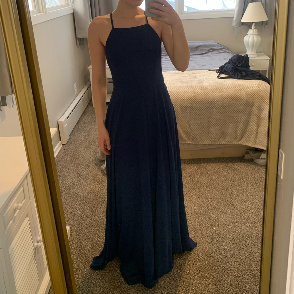 LULUS NAVY BRIDESMAID DRESS Size Medium